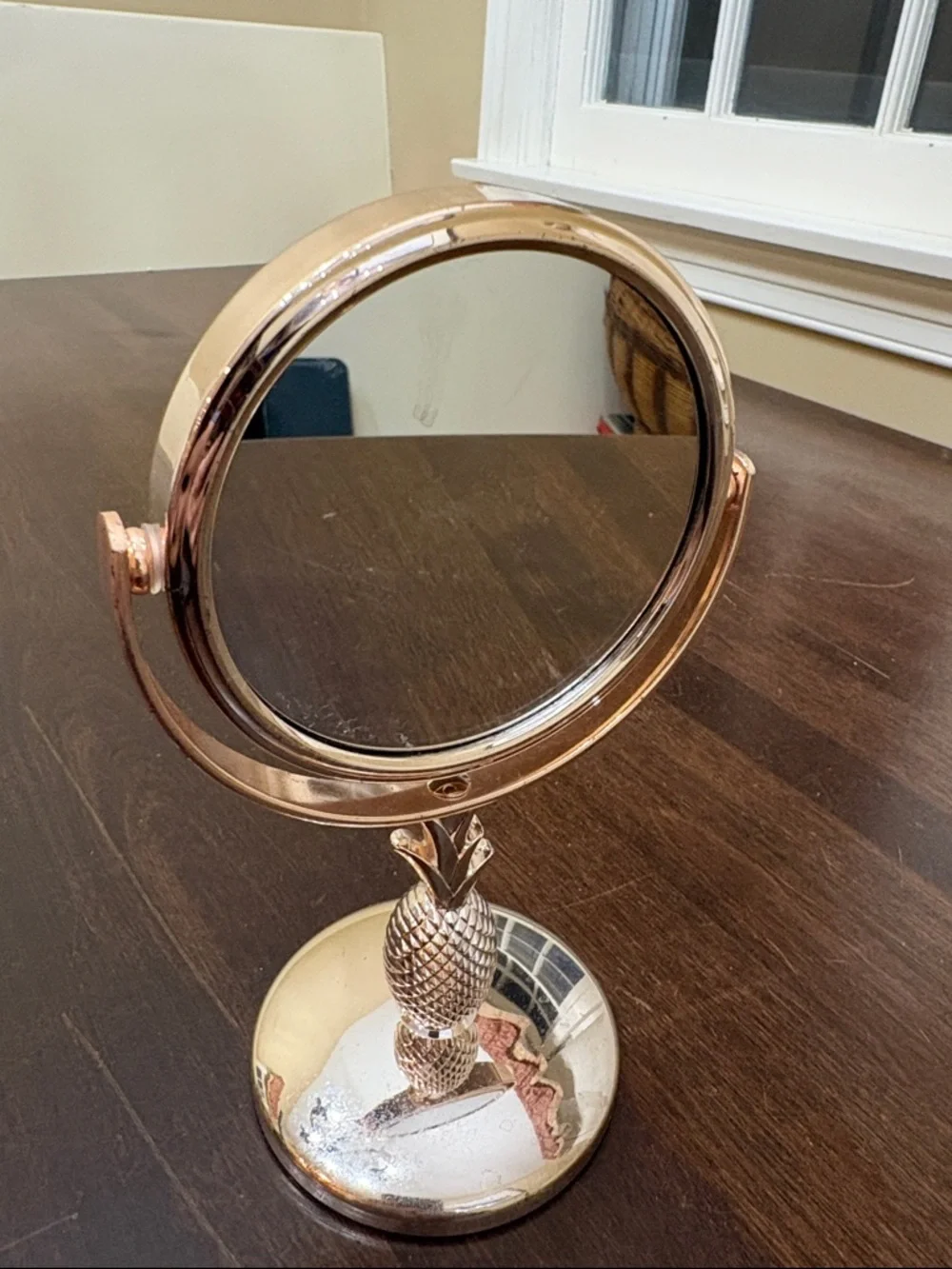 Small Rose Gold Pineapple Vanity Mirror